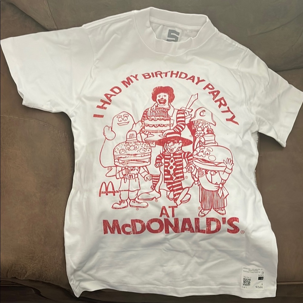 McDonald's White and Red Birthday Party Tee